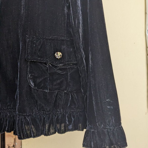 Danoff velour jacket used, black, size M