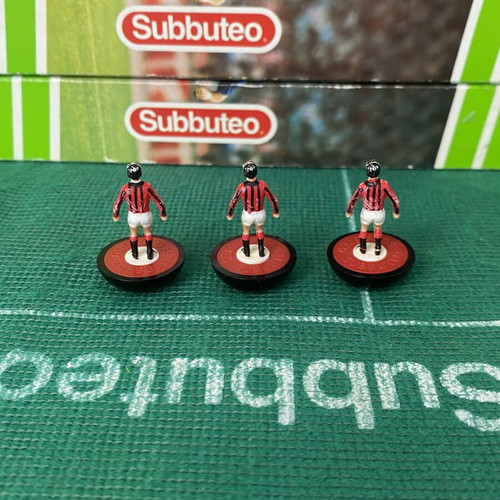 Vintage Subbuteo spares ref 57 AC Milan set of 3