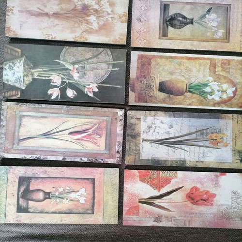 Picture frames used, set of eight 11x25cm