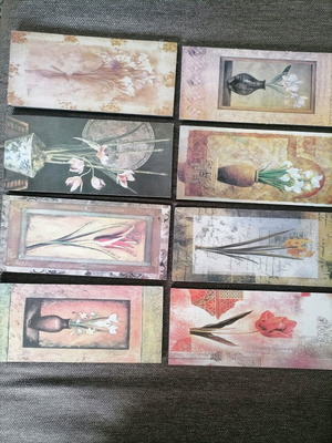 Picture frames used, set of eight 11x25cm