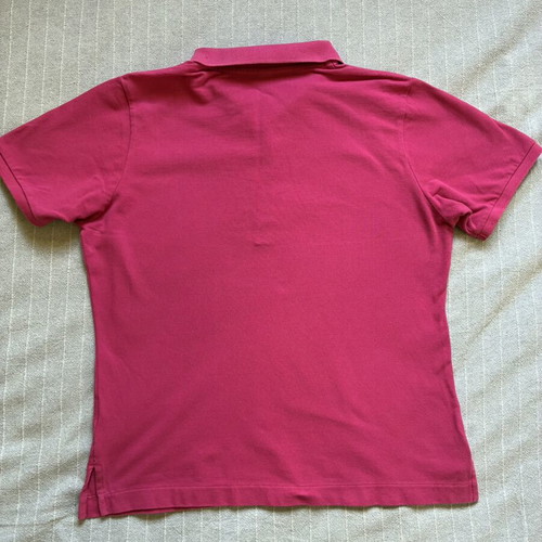 UNIQLO Magenta Pink Pique Polo Shirt Women Size L 100% Cotton
