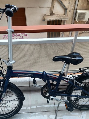 Ποδήλατο σπαστό αναδιπλούμενο αλουμινίου σαν καινούργιο, 20 ιντσών, μπλε, V-Brakes
