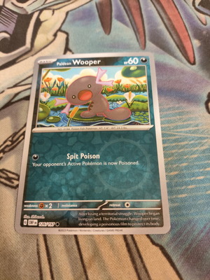 Paldean Wooper Reverse Holo Pokemon Card like new