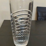 Decorative crystal vase used with small chip on rim