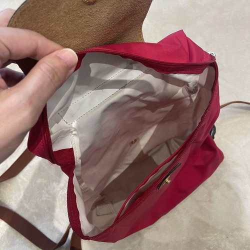 Longchamp backpack like new, red