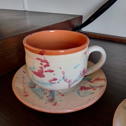 Ceramic traditional cups from Sifnos, new set of 6