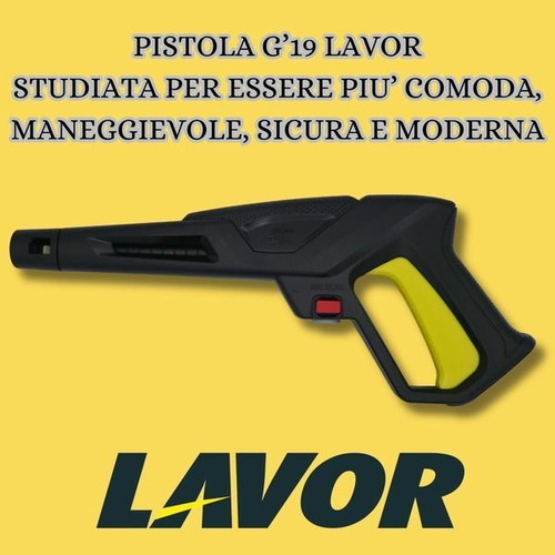 Lavor G'19 pressure washer gun with quick connect, ergonomic