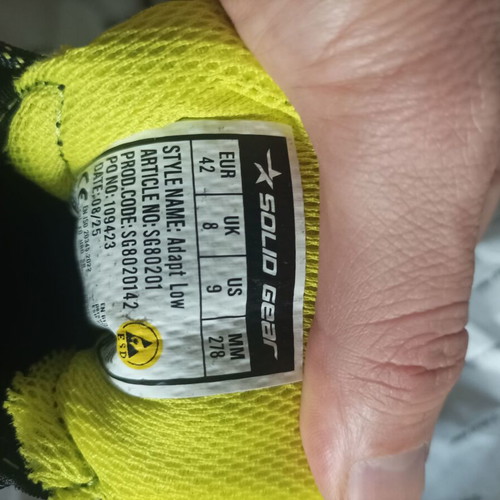 Solid Gear Adapt Low work shoes new, black and yellow