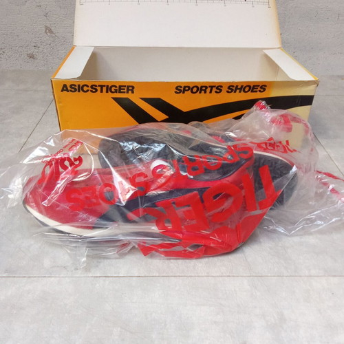 Asics Tiger Blue Red Ambassador Lady Shoes size 37.5 like new