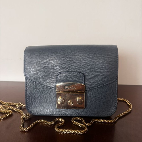 Furla Metropolis crossbody bag, graphite blue