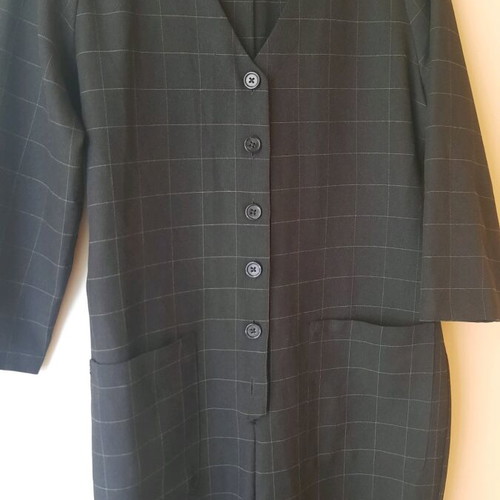 Mango one-piece like new, charcoal with subtle check details