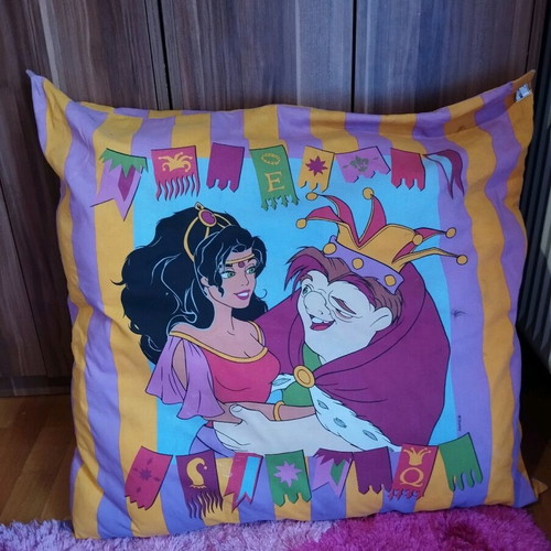 Vintage Notre Dame pillow used, very large
