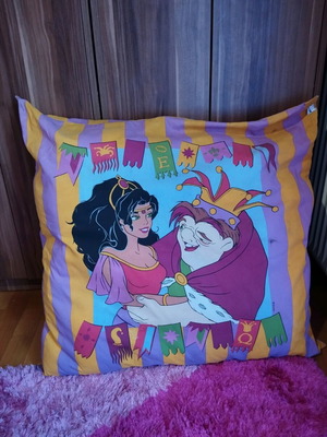 Vintage Notre Dame pillow used, very large