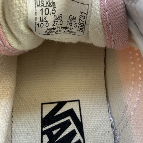 Vans sneakers size 27 used, pink suede with silicone laces