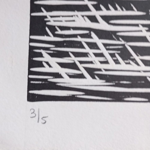 Woodcut artwork 'Dead Nature' signed by K. Evlogimenou