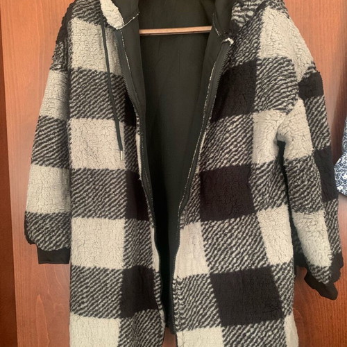 Jacket cardigan new, size L, black and gray