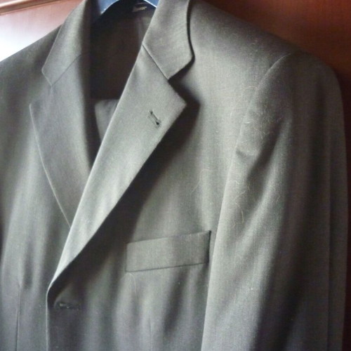 Reporter men's suit black-gray No 50 100% wool like new