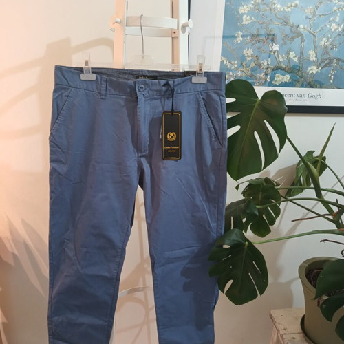 Ombre Premium blue chinos trousers large new with tags