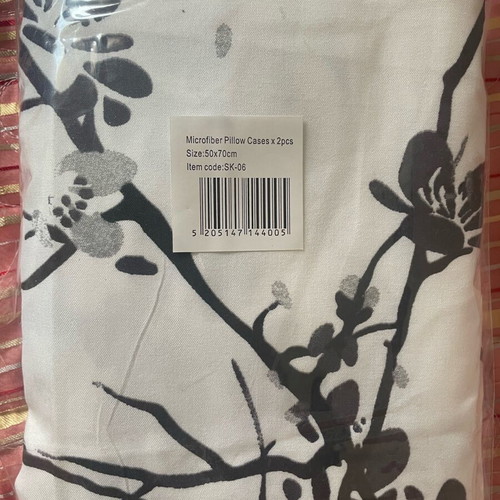 Microfiber pillowcase set new 50x70 with 6 cm flap
