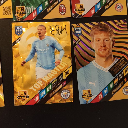 Panini FIFA 365 cards with signed Haaland, like new