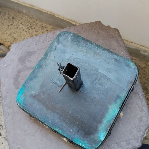 Retro metal element with technical or structural use from the 1970s