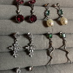 925 Sterling Silver Earrings Lot 5 Pairs like new with zircon and pearls