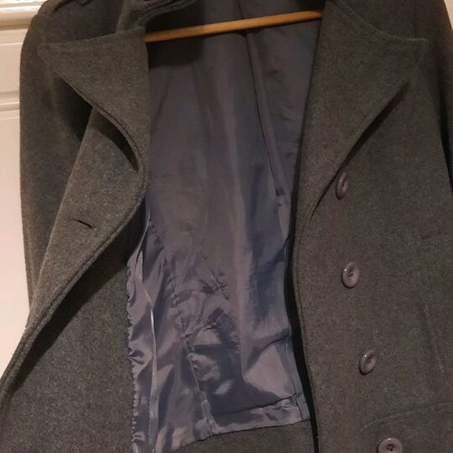 Anthracite women's coat like new, wool texture, size Small
