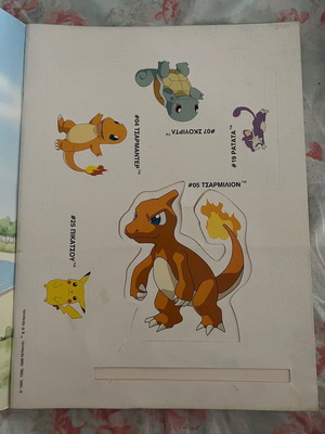 Pokémon album paper crafts used