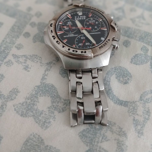 Time Force men's wristwatch like new, silver