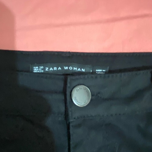 Zara straight skirt black size 38 like new denim fabric