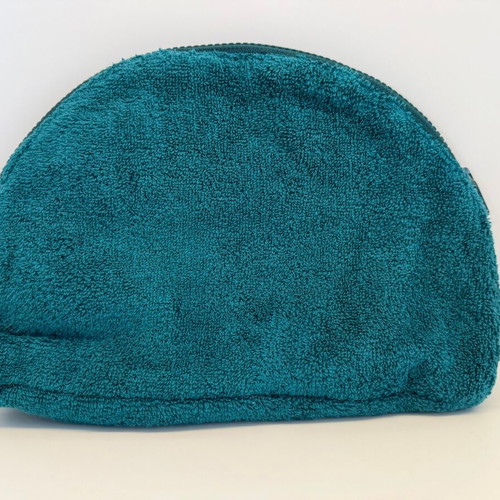 Sun of a Beach Small Luna Pouch like new, teal terry fabric