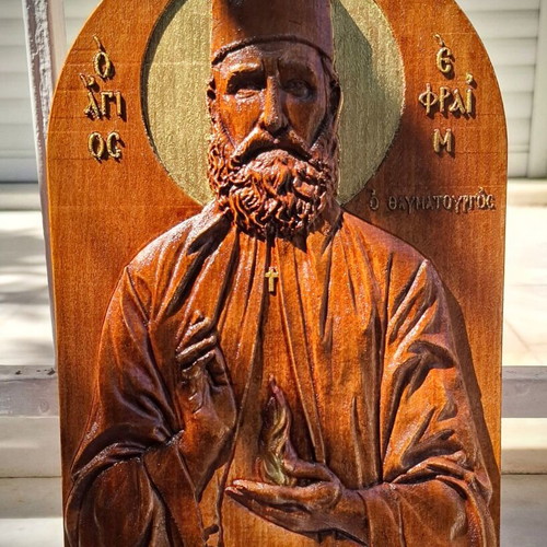 Saint Ephraim embossed icon new