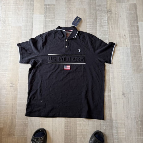 Polo shirt XL new, black and blue