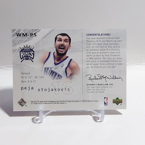 Peja Stojakovic 2004 Upper Deck Jersey Patch Winning Materials like new