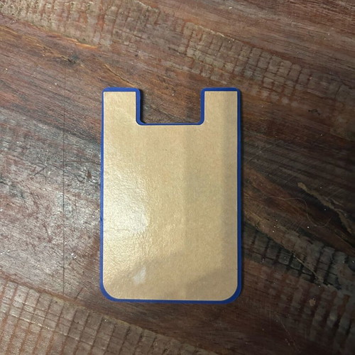 Card holder for mobile phone like new, blue silicone
