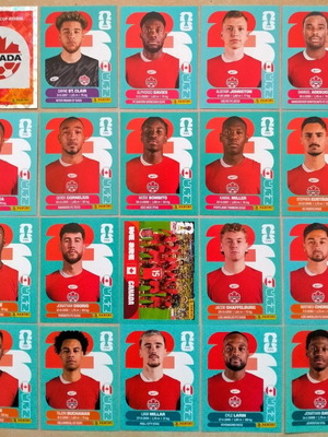 Panini Stickers Full Set Team Canada World Cup 2026