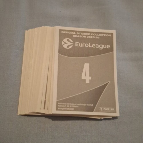 Euroleague 2025-26 stickers new, pack of 32