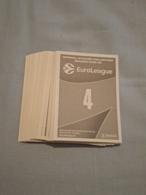 Euroleague 2025-26 stickers new, pack of 32