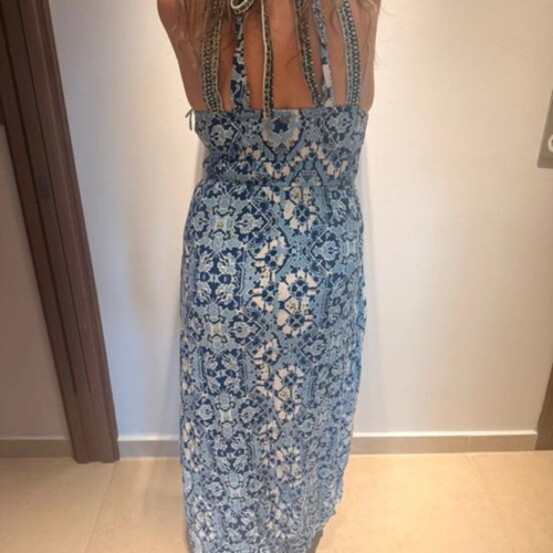 Attrattivo dress like new, white and blue, size S