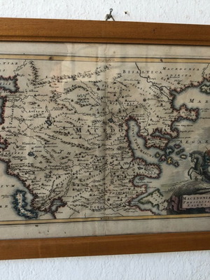 Map of Macedonia, Thessaly and Epirus used, copper engraving 1774