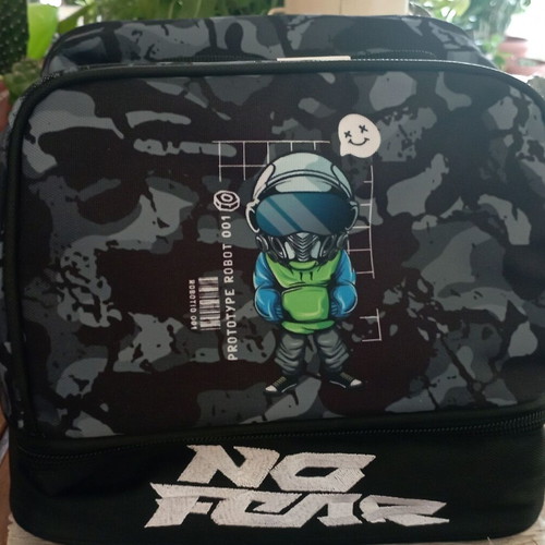 Insulated Lunch Bag no Fear Robot 21x20x15cm 5lt new