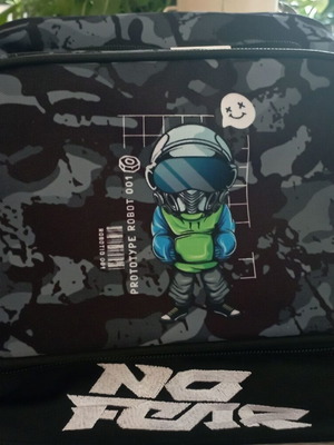 Insulated Lunch Bag no Fear Robot 21x20x15cm 5lt new