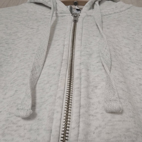 & Other Stories Hooded Cardigan used, cotton, white and grey, size S