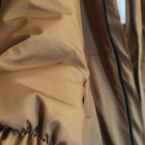 Brown waterproof jacket with lining and hood like new, XXL