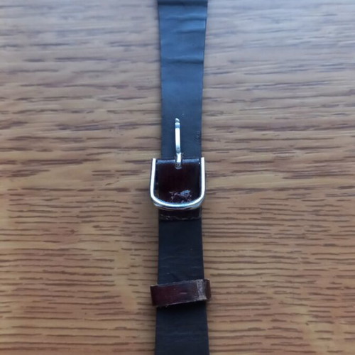Handmade leather watch strap brown, size 16, new