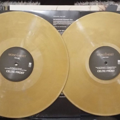 Celtic Frost Monotheist 2LP 2010 reissue on gold vinyl like new