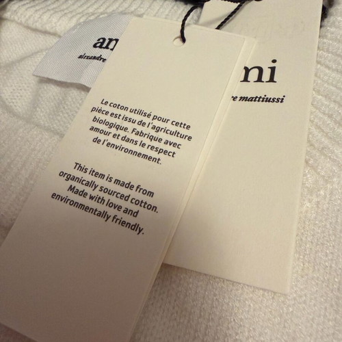 Ami crew neck hoodie size M new, white