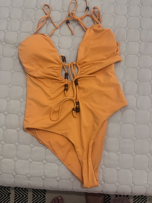 Zara one-piece swimsuit, orange, size M