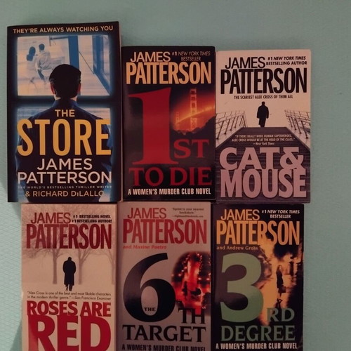 James Patterson books new, collection of 6 crime novels in English