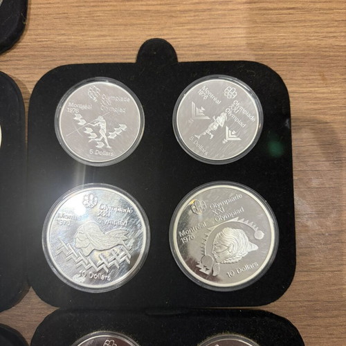 Complete Collection of 28 Silver Coins 925 Montreal 1976 Olympics New